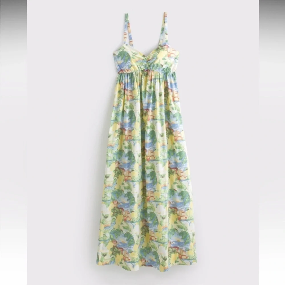Abercrombie Sweetheart Babydoll Maxi Dress Medium Petite